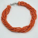 Bloedkoraal - Zilver - Armband - Middellandse Zee Koralen