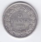 België. Leopold I (1831-1865). 5 Francs 1833