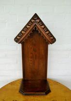 Antieke eikenhouten nis/schrijn voor (heiligen)beelden -, Antiek en Kunst
