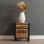 Nachtkastje Mangohout Tristan Met Lade En Deurtje, Huis en Inrichting, Verzenden, Nieuw