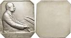 Einseitige 8-eckige verzilverte Bronzeplakette 1910 Musik..., Postzegels en Munten, Penningen en Medailles, Verzenden