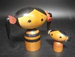 Tamura Noboru - Beeldje, Twee Vintage Kawaii Pigtail