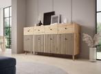 Meubella Dressoir Bali eiken 180 cm, Huis en Inrichting, Verzenden, Nieuw, 25 tot 50 cm, 150 tot 200 cm