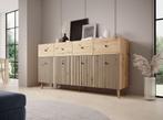 Meubella Dressoir Bali eiken 180 cm, Huis en Inrichting, Nieuw, 150 tot 200 cm, 25 tot 50 cm, Verzenden