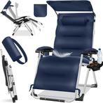 Tuinstoel - Ligstoel - Verstelbaar - Opvouwbaar - Blauw - KE, Tuin en Terras, Ligbedden, Verzenden, Nieuw