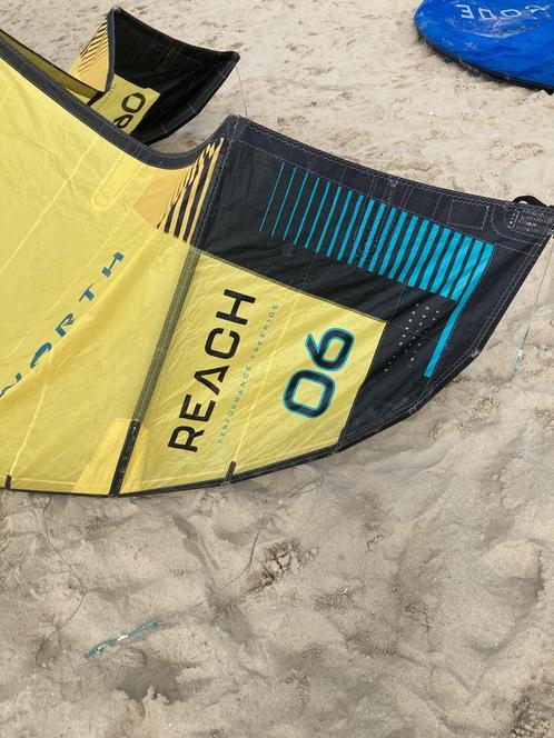 North Reach Kite 2024 Yellow 6, Watersport en Boten, Kitesurfen, Kite, Gebruikt, 6 m²