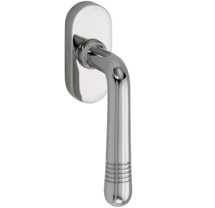 Draaikiepgarnituur Art-Deco/Elegant glans nikkel, Doe-het-zelf en Bouw, Hang- en Sluitwerk, Klink of Kruk, Nieuw, Overige materialen