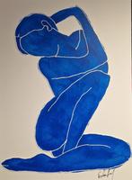 Henry Escobar - Bleu matisse  XL, Antiek en Kunst, Kunst | Schilderijen | Modern