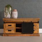 Tv-meubel Mangohout Milan 120 cm, Huis en Inrichting, Kasten |Televisiemeubels, 100 tot 150 cm, Verzenden, Nieuw, Minder dan 100 cm