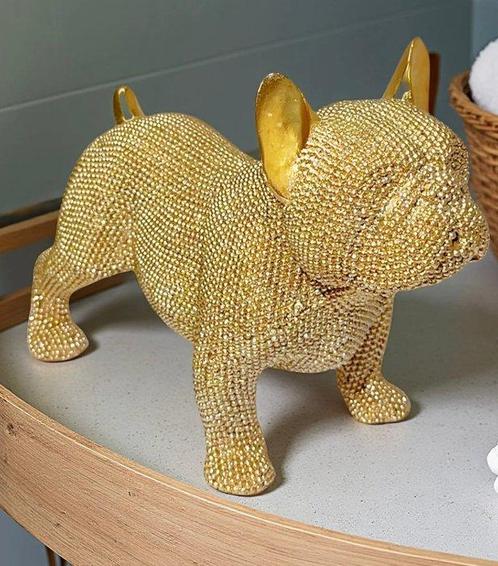 Ornement décoratif - Bouledogue dor – Sculpture, Antiek en Kunst, Curiosa en Brocante