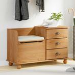 vidaXL Opbergbank voor de entree met lade ASKIM Bruin 100 x, Huis en Inrichting, Verzenden, Nieuw