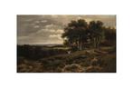 Barbizon School (XIX-XX) - Landscape with sheep grazing
