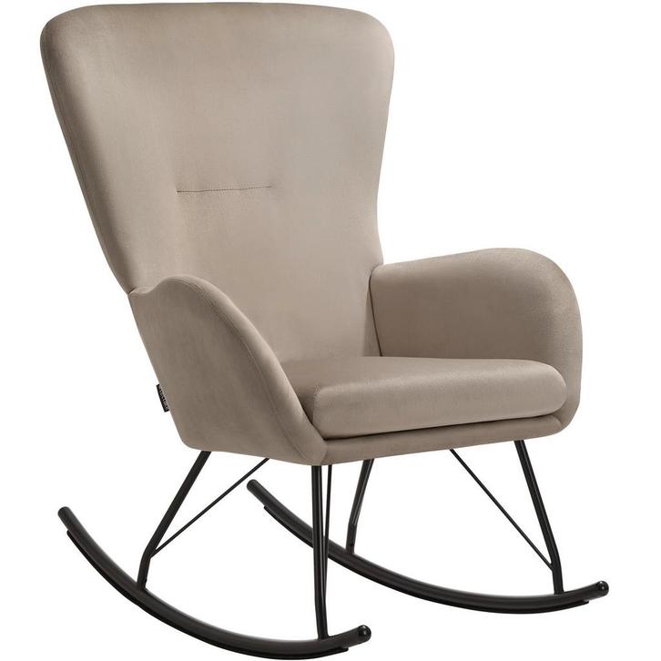 tectake Schommelstoel Swing met stalen glijders en dikke bek, Huis en Inrichting, Stoelen, Verzenden