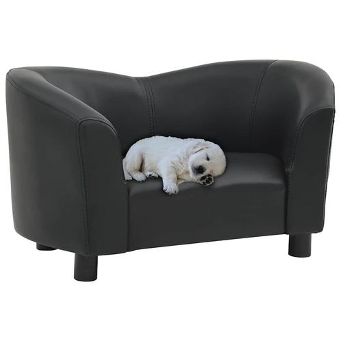 vidaXL Hondenbank 67x41x39 cm kunstleer zwart, Dieren en Toebehoren, Honden-accessoires, Nieuw, Verzenden