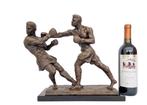 sculptuur, Boxing men - Higly detailed - 34 cm - Brons,