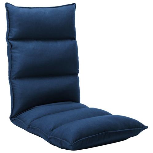 vidaXL Vloerstoel inklapbaar stof blauw, Maison & Meubles, Chaises, Envoi