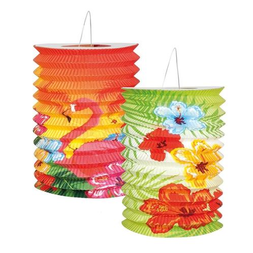 Hawaii Lampionnen 16cm 2st, Hobby en Vrije tijd, Feestartikelen, Nieuw, Verzenden