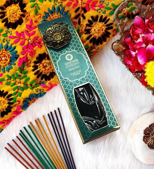 Song of India - Ayurveda Incense sticks Aqua Oud (Pitta) 25, Sport en Fitness, Gezondheidsproducten en Wellness, Ophalen of Verzenden