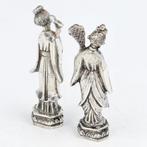 Carlo Camusso Japanse figuren - Miniatuur beeldje (2) - .925, Antiek en Kunst