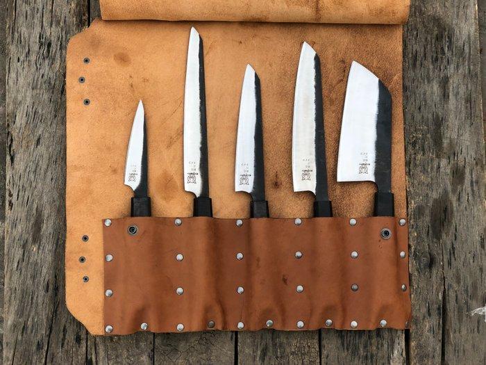 Keukenmes - Handgemaakte verzamelobjecten set koks messen, Antiek en Kunst, Antiek | Keukengerei