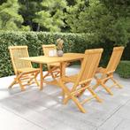 vidaXL Ensemble à manger de jardin 5 pcs Bois de teck, Jardin & Terrasse, Verzenden, Neuf