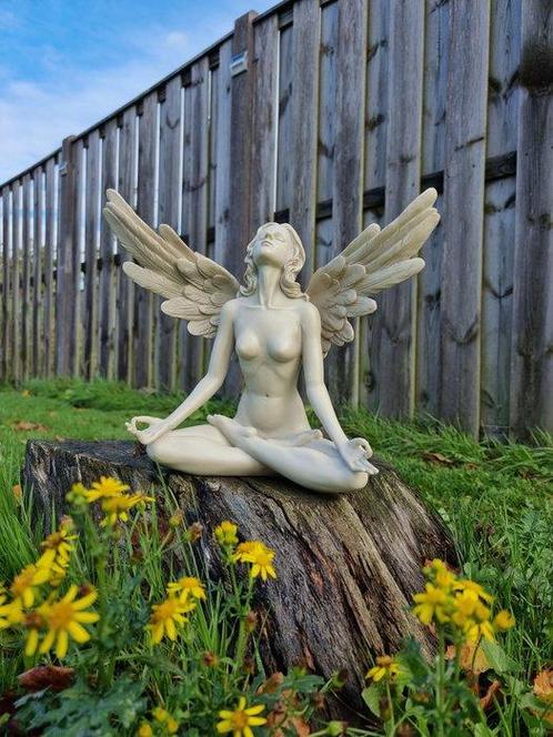 Grand Ange dans la Pose Gyan Mudra - Statue Yoga -, Antiquités & Art, Art | Objets design