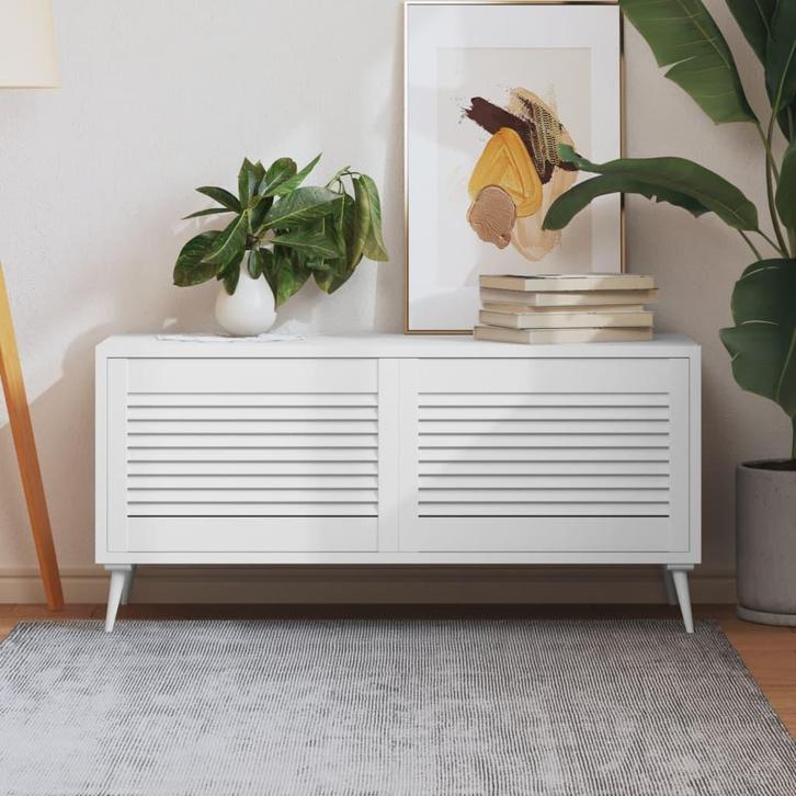 vidaXL Kastdeuren met lamellen 2 st 39,5x59,4 cm grenenhout, Doe-het-zelf en Bouw, Hang- en Sluitwerk, Nieuw, Verzenden