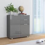 vidaXL Buffet Gris brillant 71x35x80 cm Bois, Verzenden, Neuf