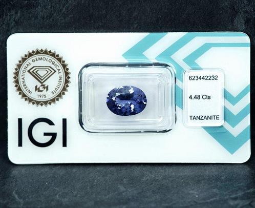 Tanzanite - 4.48 ct - International Gemological Institute, Handtassen en Accessoires, Edelstenen