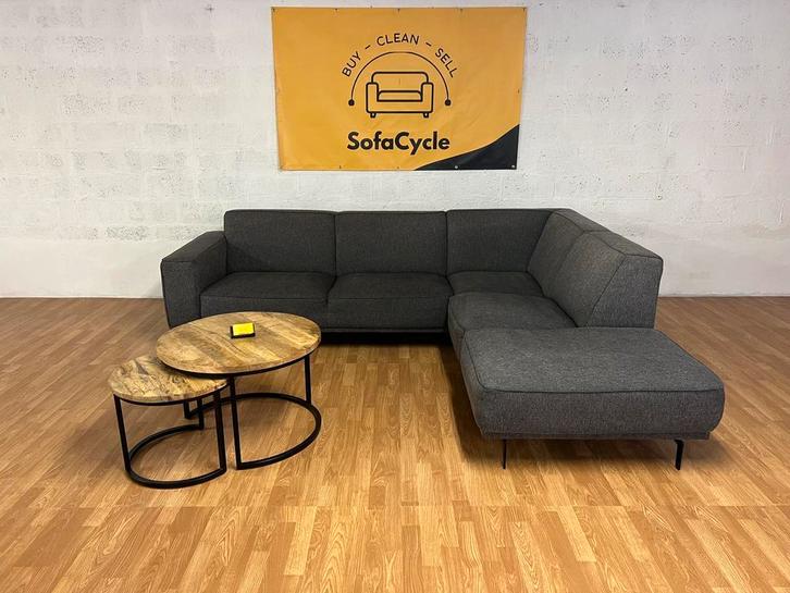 SofaCycle - Donkergrijze L-vormige zetel in nieuwstaat, Huis en Inrichting, Zetels | Zetels en Chaises Longues, Nieuw, Ophalen of Verzenden