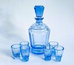Drankservies (7) - Moser Art Deco Faceted Crystal Glass