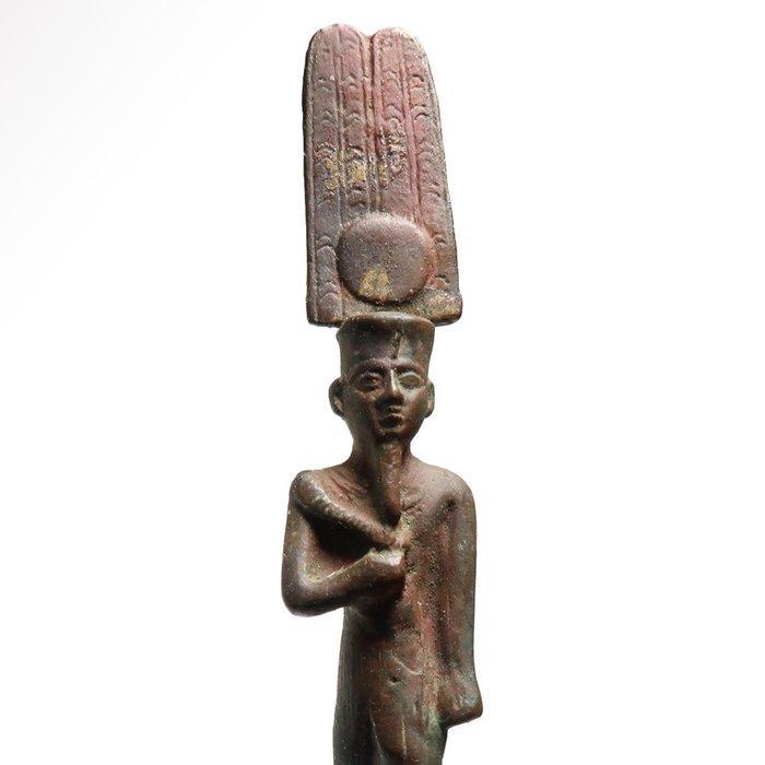 Oud-Egyptisch Brons Beeld van Amun-Re, Antiek en Kunst, Antiek | Overige Antiek