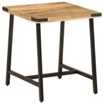 vidaXL Bijzettafel 45x45x50 cm massief mangohout en ijzer, Huis en Inrichting, Tafels | Bijzettafels, Verzenden, Nieuw