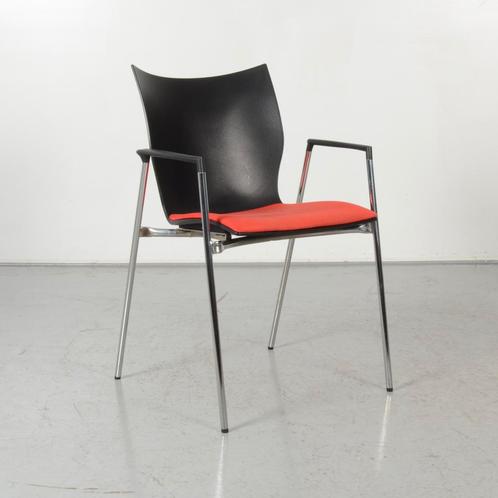 Casala Lynx III design vergaderstoel, rood, 4-poot onderstel, Huis en Inrichting, Stoelen, Gebruikt, Ophalen of Verzenden