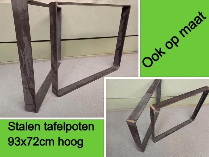 2 nieuwe stalen tafelpoten 93x72 cm hoog - eettafel - tafel, Huis en Inrichting, Tafelonderdelen, 50 tot 100 cm, Tafelpoot, 200 cm of meer