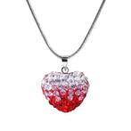 Fako Bijoux® - Ketting - Disco Dots - Hart Duo - Rood, Verzenden, Nieuw