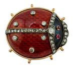 Fabergé - Broche - 14 karaat Geel goud, Imperiale Russische