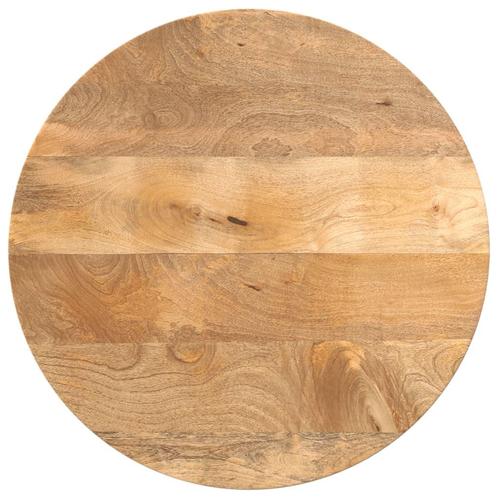 vidaXL Tafelblad rond Ø 60x3,8 cm massief ruw mangohout, Huis en Inrichting, Tafelonderdelen, Nieuw, Verzenden