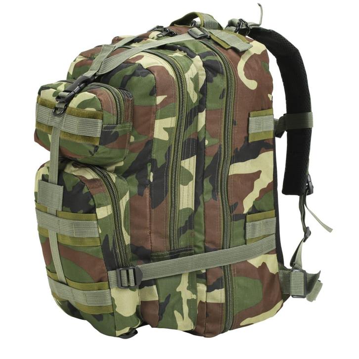 vidaXL Rugzak legerstijl 50 L camouflage, Handtassen en Accessoires, Tassen | Rugtassen, Nieuw, Verzenden