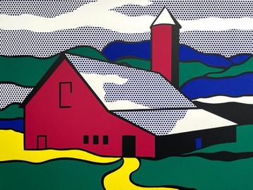 Roy Lichtenstein, (after) - Red Barn II - Silkscreen -, Antiek en Kunst