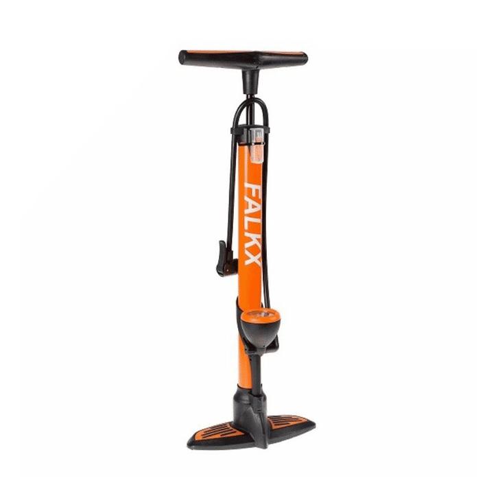Fietspomp ORANGE met manometer, aluminium huis. Passend op, Fietsen en Brommers, Fietsaccessoires | Fietspompen, Nieuw, Verzenden