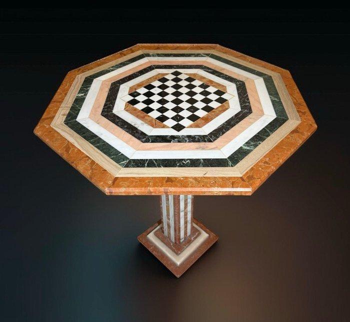 Schaaktafel - Inlegmarmer - Schaakbord, Antiek en Kunst, Curiosa en Brocante