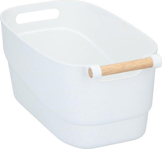 2dekans | Alpina Opbergmandje - 33 x 18 x 15 cm - Kunststof, Huis en Inrichting, Keuken | Keukenbenodigdheden, Ophalen of Verzenden