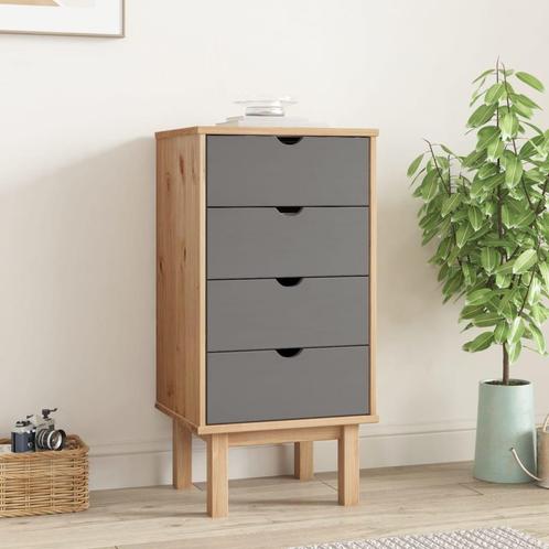 vidaXL Ladekast OTTA 45x39x90 cm massief grenenhout bruin en, Huis en Inrichting, Kasten | Overige, Nieuw, Verzenden