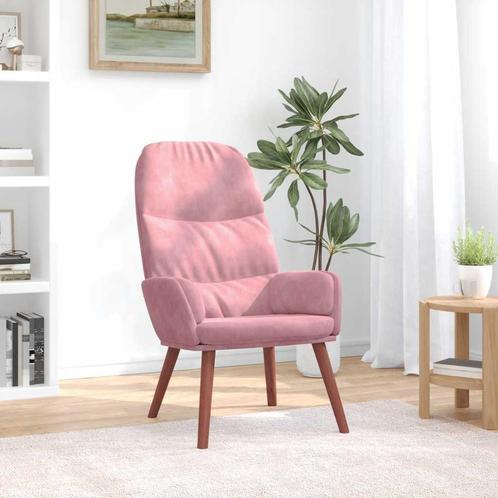 vidaXL Relaxstoel fluweel roze, Huis en Inrichting, Fauteuils, Nieuw, Verzenden