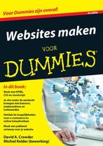 Websites maken voor dummies 9789045349992 David A. Crowder, Verzenden, Zo goed als nieuw, David A. Crowder