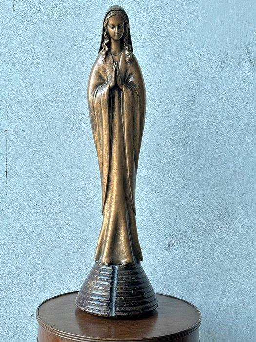 Beeld, Praying Madonna - 80 cm - Hout, Porselein, Antiek en Kunst, Antiek | Boeken en Manuscripten