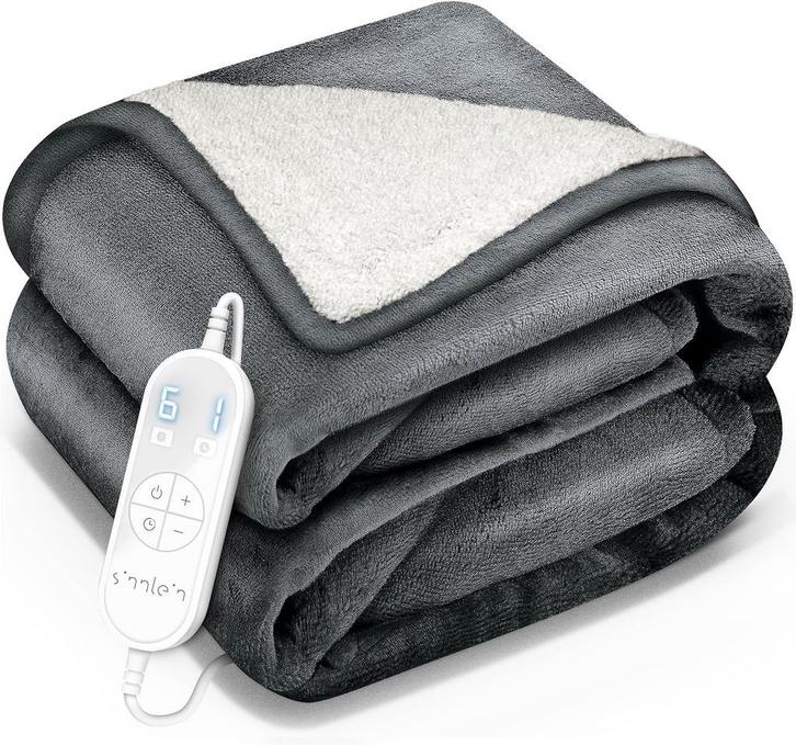 Elektrische deken - Warmtedeken - 1 persoons - 160x120 cm -, Huis en Inrichting, Woonaccessoires | Plaids en Woondekens, Nieuw