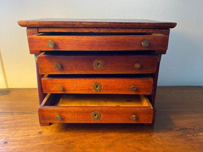 Ladekast - Eik, Mahonie - Miniatuur - Commode de Maîtrise, Antiek en Kunst, Antiek | Overige Antiek
