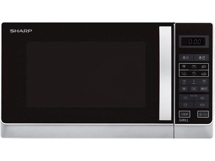 Sharp -  Microgolfoven Met Grill (r642inw) - Zilver, Elektronische apparatuur, Microgolfovens, 60 cm of meer, Draaiplateau, Grill